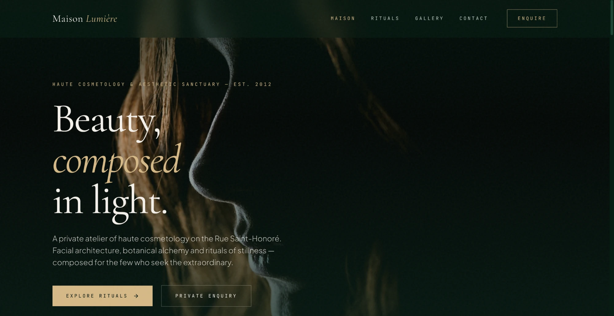 Beauty site preview