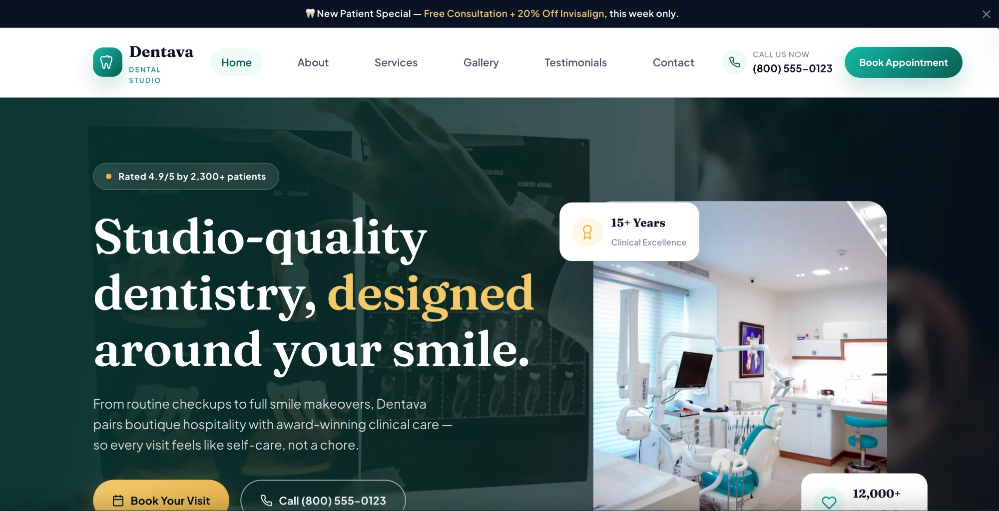 Dentist site preview
