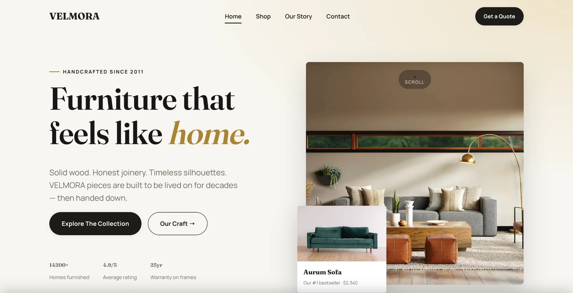 Furniture site preview