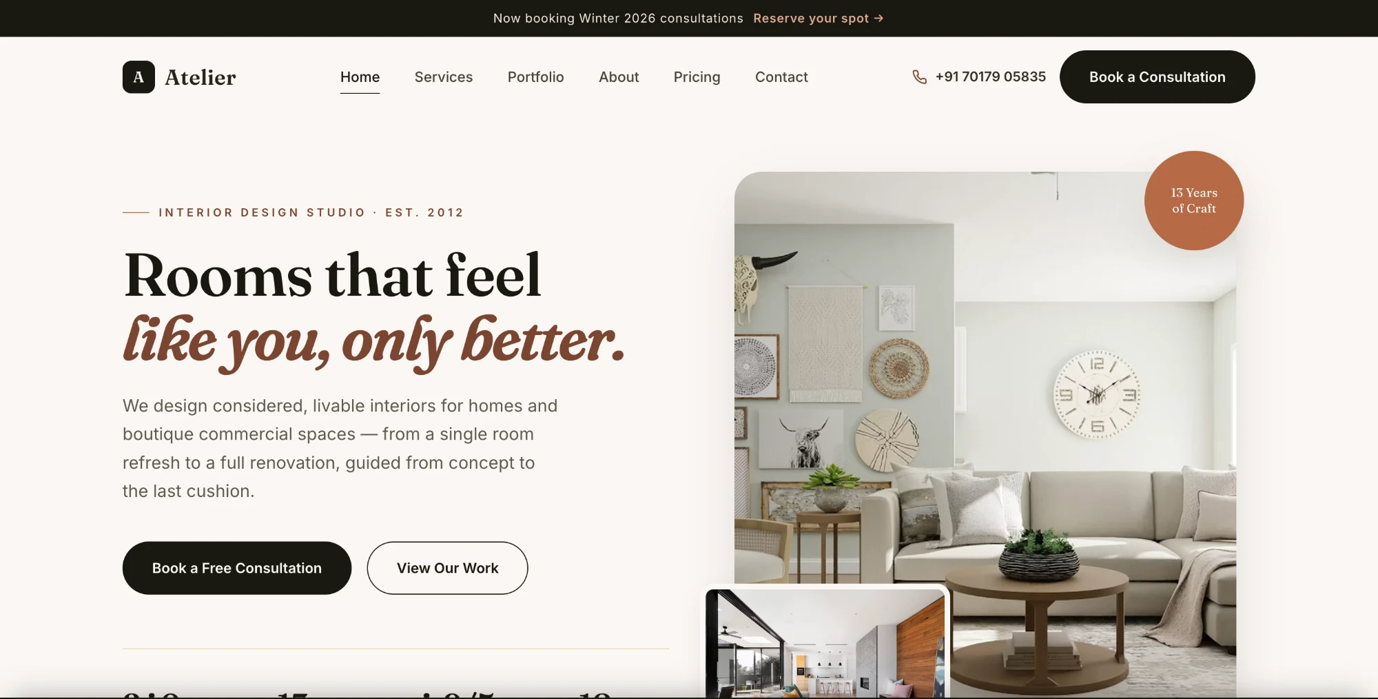 Interior site preview